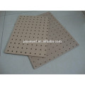 hole board perforated mdf wood wall board/melamine and raw hardboard peg board